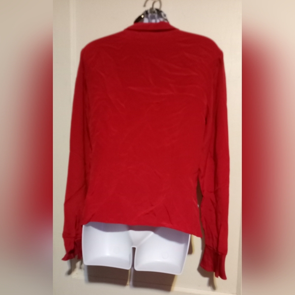 🛍️ BUNDLE ONLY 🛍️ Casual Corner 100% Silk Elegant Red Women's Top - Picture 3 of 7